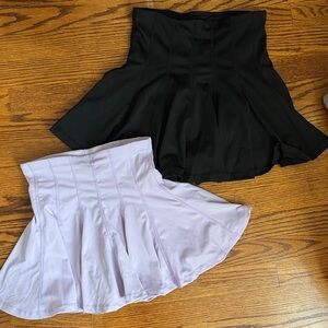 Black and Lavender Athletic Women's Skirt